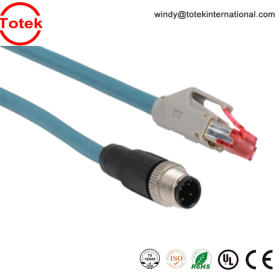 m12 x code to rj45 cable from China Shenzhen Dongguan